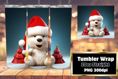 3D Cute Xmas Snowy Scene Tumbler 20oz Product Image 1