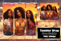 Melanin Glow 3D Tumbler Wrap Sublimation 20oz Product Image 1