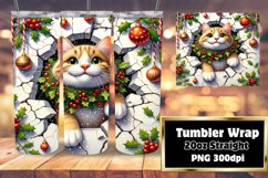 3D Christmas Wall Cartoon Tumbler Sublime Product Image 1