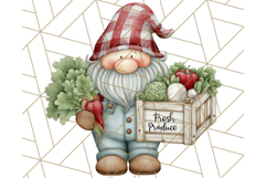 Farmer Gnome Clipart, Cute Farm Gnomes PNG Illustrations Product Image 4