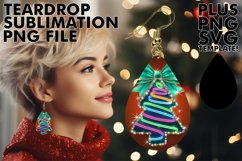 Radiant TEARDROP Earrings Magic, Neon Xmas Product Image 1