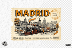 Old Train Travel PNG illustrations Product Image 1