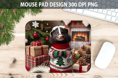 Christmas Beaver Pad Sublimation - Animal PNG Design Product Image 1