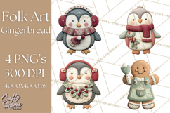 Christmas Felt Gingerbread Village PNG Clipart Product Image 1