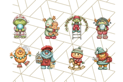 Christmas Monster Clipart, Funny Holiday Creature PNG Art Product Image 4