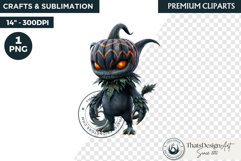 Halloween Little Monster Clipart Png, Spooky Cute Fantasy Product Image 1