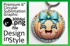 Elegant Round Design Sublimation PNG , Cute Pumpkin Product Image 1