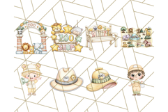 Tiny Zoo Friends Clipart, Cute Cartoon Zoo Animals PNG Product Image 4