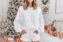 White Christmas Sweatshirt Mockup Product Image 3
