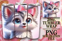 ENCHANTING HORIZONS 20oz TUMBLER WRAP, 3D Dog Product Image 1