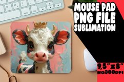Cow Pattern Sublimation Mouse Pad Wrap Cute PNG Product Image 1