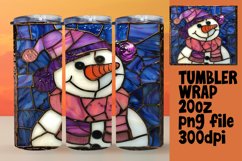 Christmas Holiday 3D Snowman Tumbler Wrap Product Image 1