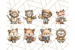 Thanksgiving Woodland Animals Clipart PNG Product Image 4
