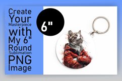 Purrfectly Whimsical Kitty Circle Design Keychain Product Image 1
