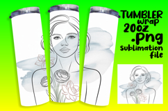 BOLD 20oz Sublimation Design , Beauty Woman Product Image 1