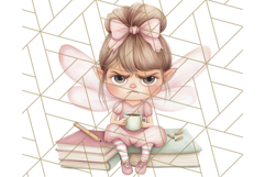 Bookish Fairy PNG Clipart, Whimsical Reading Elements Png Product Image 4