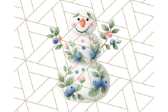 Patterned Snowman Silhouette PNG Clipart Product Image 4