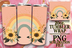 Joyful Whispers 20oz tumbler wrap, Rainbow Product Image 1