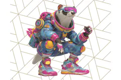 Forgotten 80s Cartoon Clipart PNG, Retro Animal Heroes Product Image 4