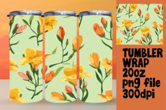 Sublimation Tumbler Wrap with Boho Flower Haven Product Image 1