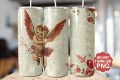 Cupid Vintage Valentine Tumbler | Valentine Tumbler Wrap Product Image 1