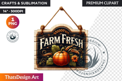 Autumn Rustic Harvest Fall clipart PNG Pumpkin thanksgiving Product Image 1