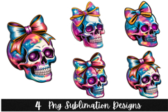 4 Halloween Skull Clipart PNG | Spooky Season Png Product Image 1