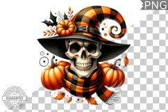 Halloween Skull Sublimation - Clipart PNG Design Product Image 1