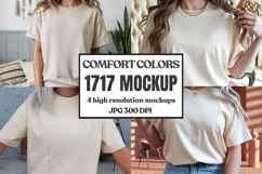 Comfort Colors 1717 T-Shirt Mockup | Garment Dyed Tee Mockup Product Image 1
