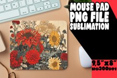 Antique Retro Flower Mouse Pad Product Image 1