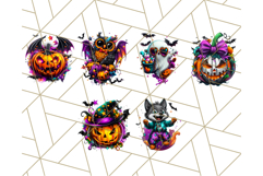Pumpkin Party Halloween Clipart PNG, Cute Spooky Elements Product Image 8