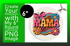 Elegant Circle Coaster PNG Artwork , Mama Product Image 1
