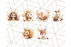 Woodland Autumn Critters PNG Clipart, Cute Fall Animals Product Image 8