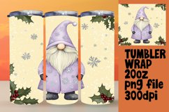 Christmas Gnome 20oz Wrap Sublimation Design PNG Product Image 1