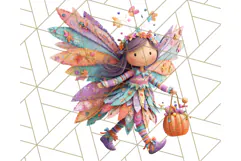 Kawaii Halloween Clipart Cute Kids and Candy Elements Png Product Image 4