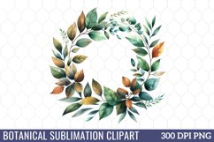 Botanical Sublimation Clipart Product Image 1