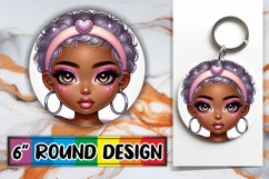 Whimsical Car Coaster Round, 3D Heart Product Image 1