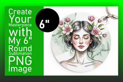 Dynamic Round Design PNG Keychain , Beauty Woman Product Image 1