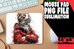 Whimsical Cat Lover&#039;s Joy Mousepad PNG Product Image 1