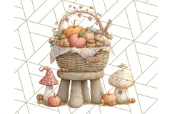 Acorn Village Clipart PNG, Fall Animal Png Product Image 4