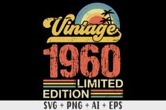 Vintage 1960 Limited edition SVG - 63rd Birthday SVG T-shirt Product Image 1