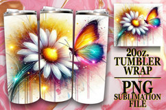 Bright Reflections 20oz tumbler wrap, Butterfly Product Image 1