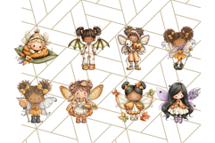Halloween Fairy Clipart PNG, Spooky Cute Character Art Product Image 4
