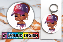Timeless Sublimation Circle PNG, Black Woman Product Image 1