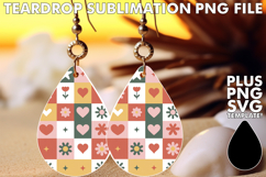ENCHANTED Teardrop Earrings Art, Valentine's Pattern Product Image 1