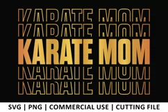 Karate Mom SVG | Stacked SVG Product Image 1