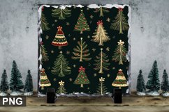 Christmas Tree Square Sublimation Slate Design Product Image 1