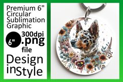 Elegant Dog Print Sublimation Car Coaster Product Image 1