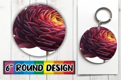 Whimsical Petal PNG: Springtime Sublimated Pattern Keychain Product Image 1