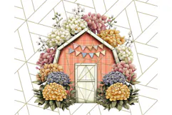 Vintage Cottagecore Barn PNG Clipart, Farmhouse Style Product Image 4
